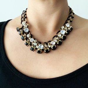 Cluster Drop Stone Necklace
